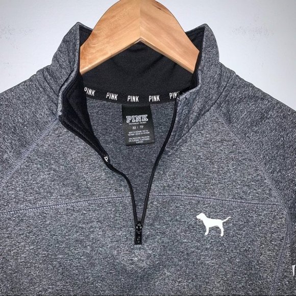 PINK Victoria’s Secret Long Sleeve Size Extra Small 1/4 Zip Sweater Light Jacket - Picture 4 of 4